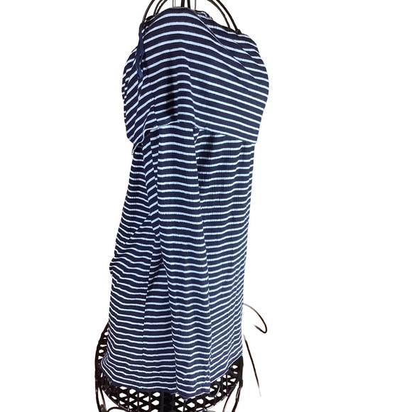 Lucky Brand Off-Shoulder Navy Stripe Long Sleeve Top XL NWT - Picture 3 of 9